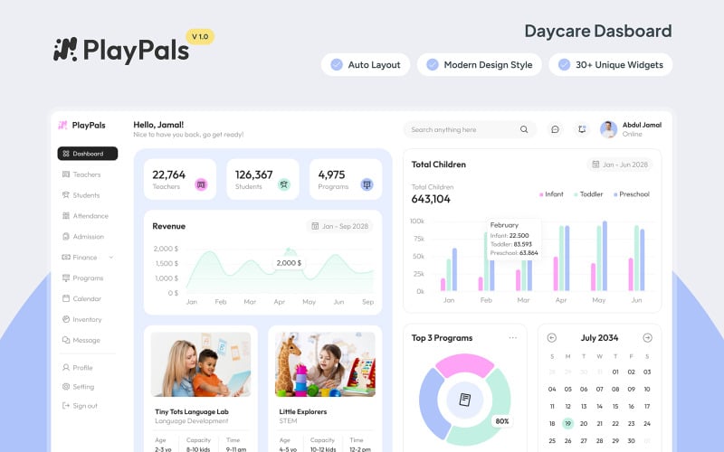PlayPals - Kreş Kontrol Paneli