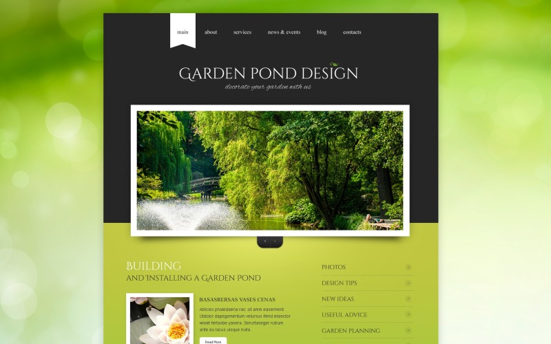 Bahçe Tasarımı Duyarlı Web Sitesi Şablonu