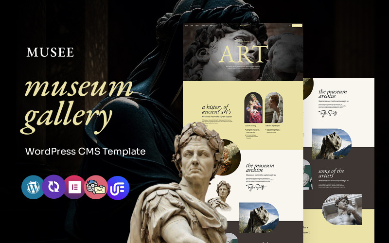Musée – Galerie d'art et de musées Thème WordPress Elementor polyvalent