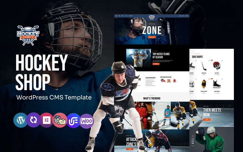 Plyboys: tema multipropósito de Elementor para WordPress para clubes de hockey