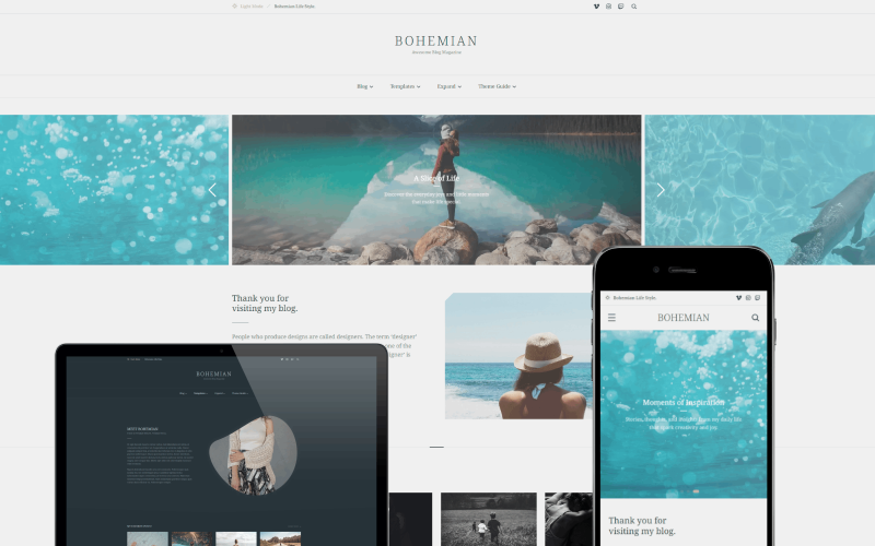Tema de blog moderno | holapanda