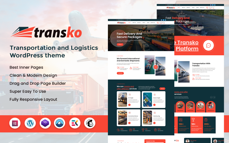 Transko – Thème WordPress pour le transport et la logistique