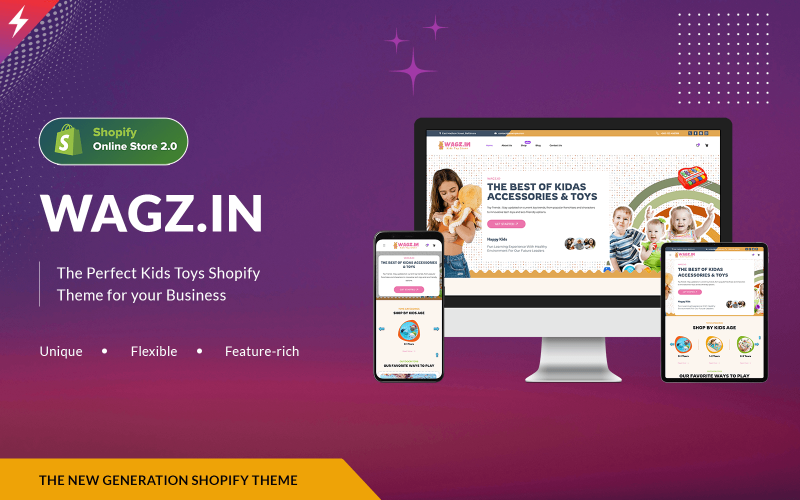 Wagz.io - Shopify-tema för barnleksaker och tygbutik