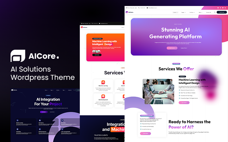 AICore – AI megoldások Wordpress téma