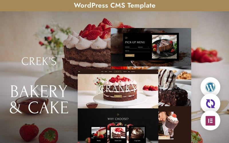 Creks – víceúčelové responzivní téma WordPress na dorty a pekařství