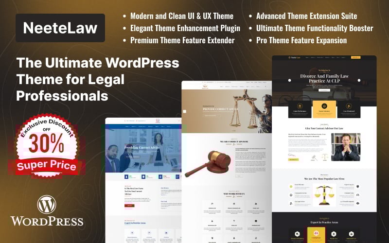 Neete Law: tema WordPress per avvocati