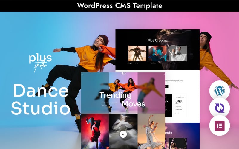Plusstudio - Tema de WordPress adaptable multipropósito para estudio de danza