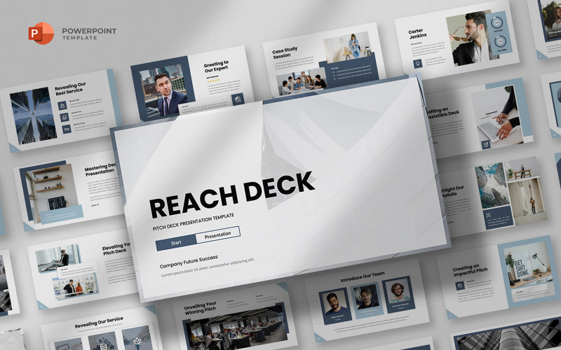 Reach Deck – Pitch Deck-PowerPoint-Vorlage - TemplateMonster