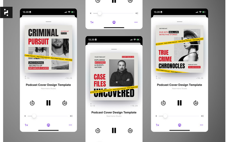 True Crime podcast borítósablon
