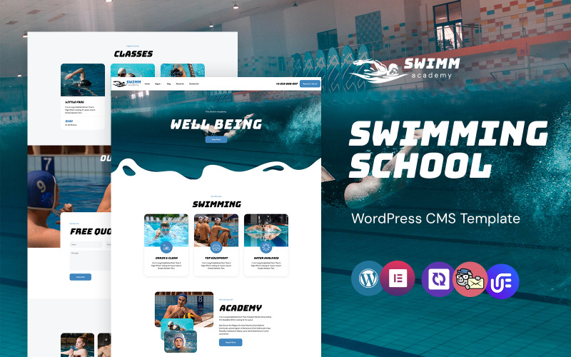 Swimm - Motyw WordPress Elementor Akademii Pływania