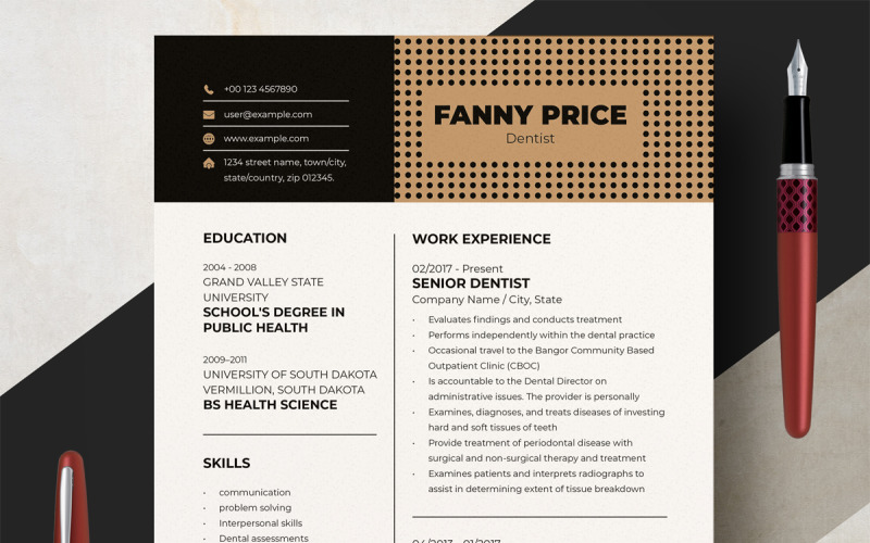 Simple And Clean Resume Template - Simple And Clean Resume Template Design 436643 Original