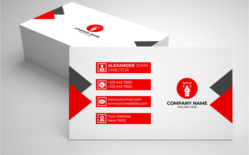 Elegáns és modern névjegykártya sablon