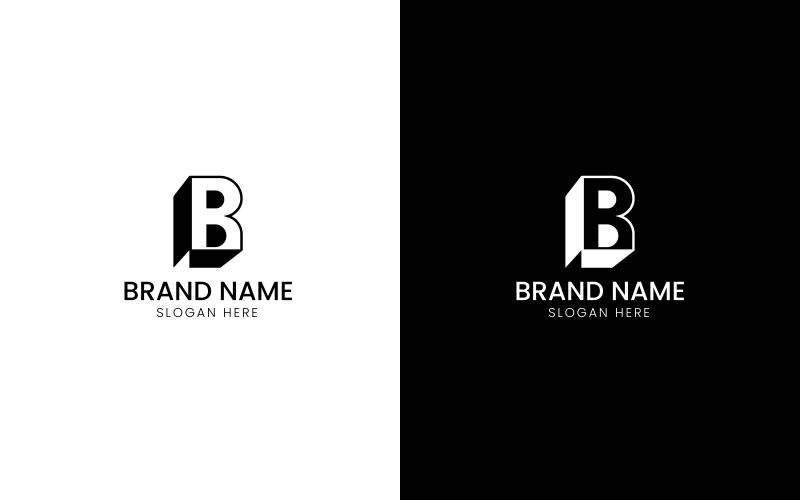 Buchstabe B 3D-Firmenlogo-08-245