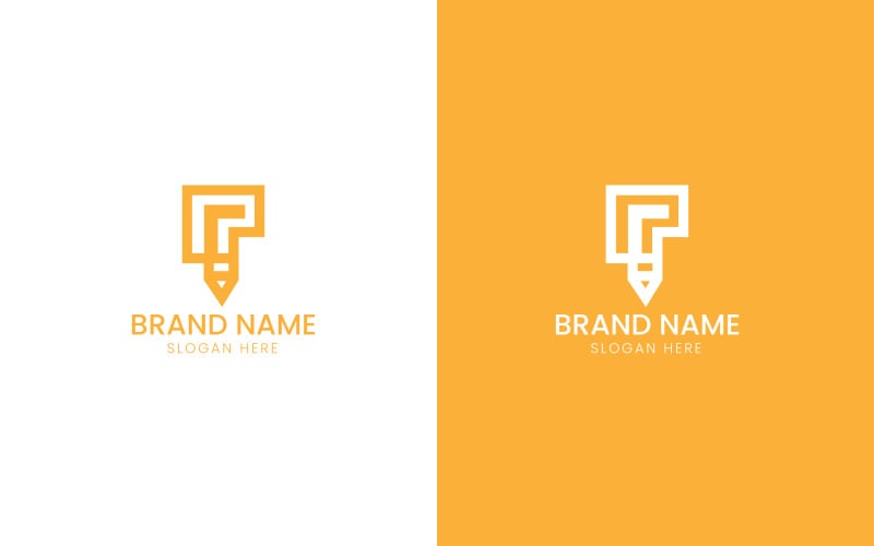písmeno P tužka obchodní logo-08-246