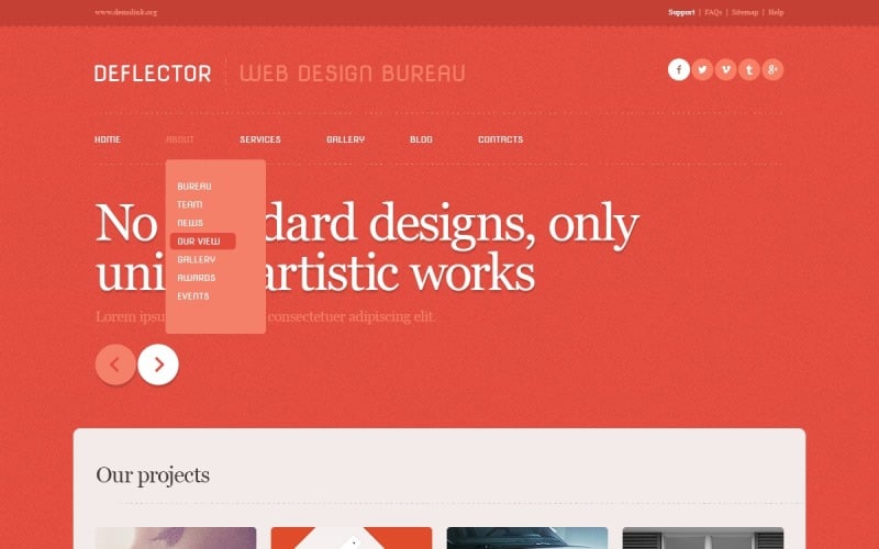 Red Web Design Studio WordPress-Theme