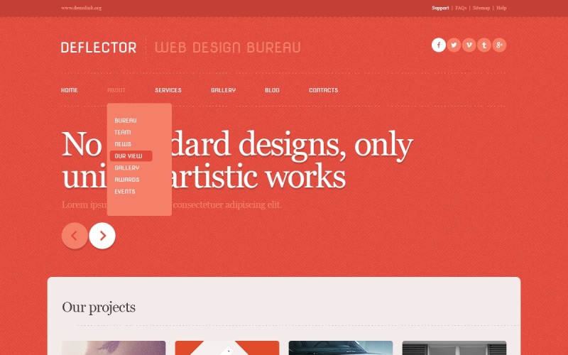 Thème WordPress Red Web Design Studio
