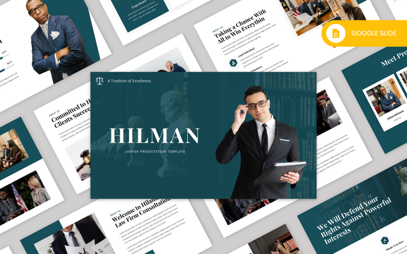 Hilman - Plantilla de diapositiva de Google para abogados