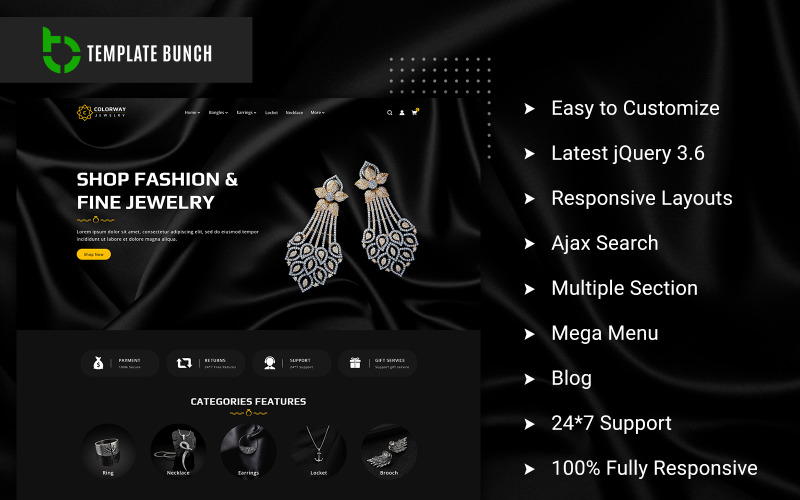 Colorway Jewelry - Tema adaptable de Shopify para comercio electrónico