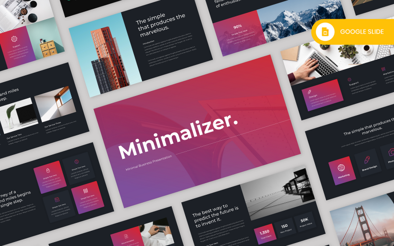 Minimalizér – Šablona prezentace Google pro minimální firmy