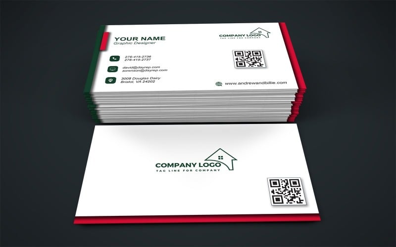 Visiting Card Template with Customizable Designs - 311