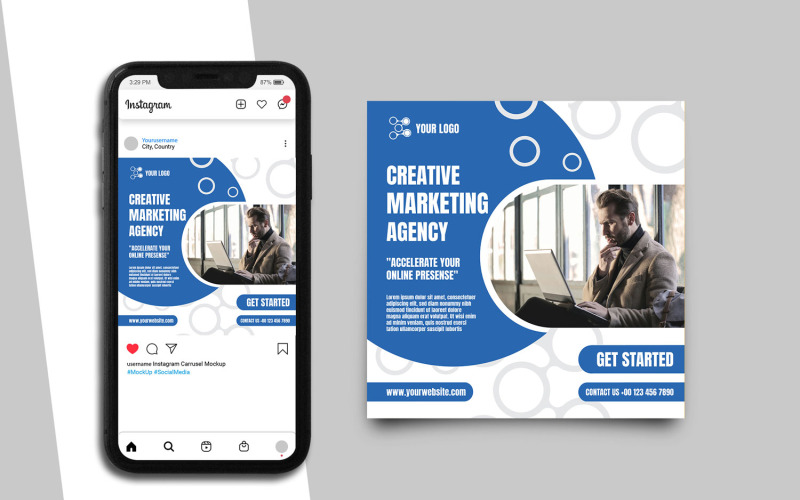 Instagram-Vorlage 2 für Marketingagenturen