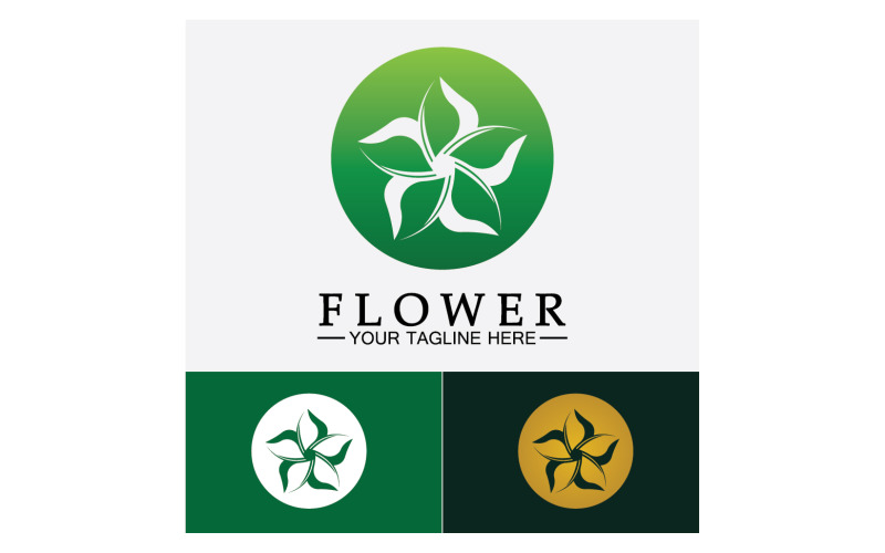 Šablona loga barevné ikony květinové krásy verze 45
