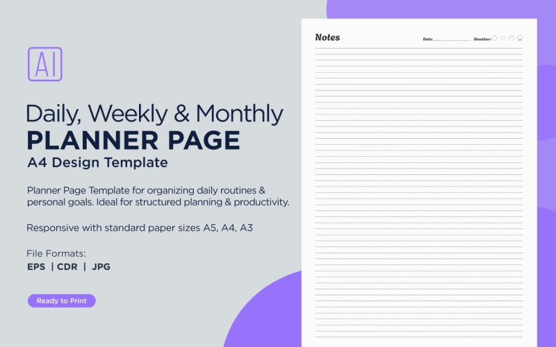 Generic Notes Planning Pages Planner Mall 55