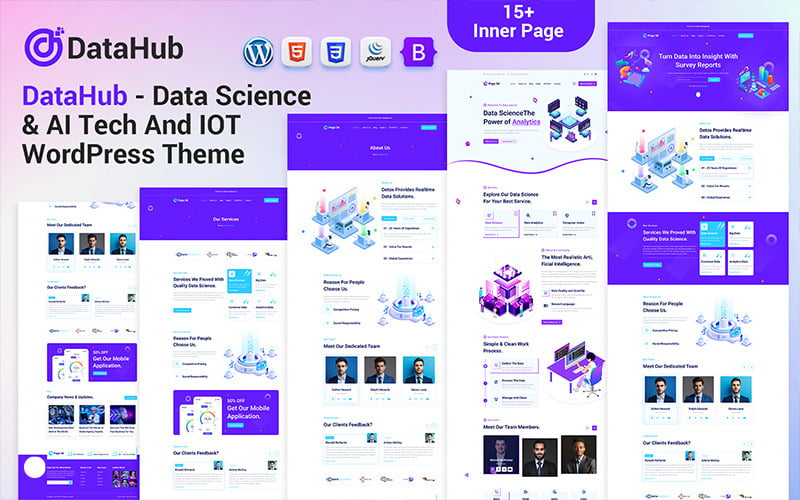DataHUb – Data Science & KI-Technologie und IOT-WordPress-Theme