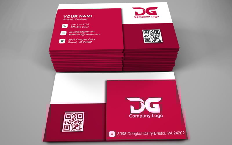 Visiting Card Template with Customizable Designs - 334