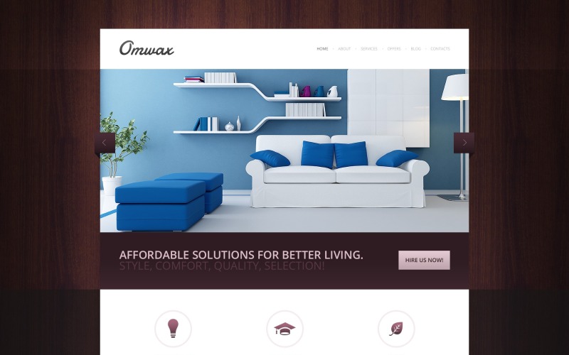 Modèle Drupal réactif de design d'intérieur