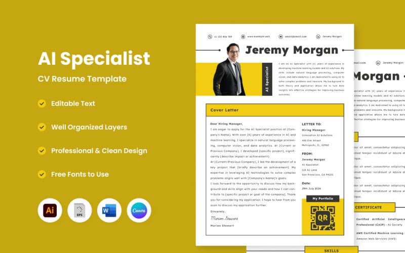 Creative CV Resume AI Specialist V5