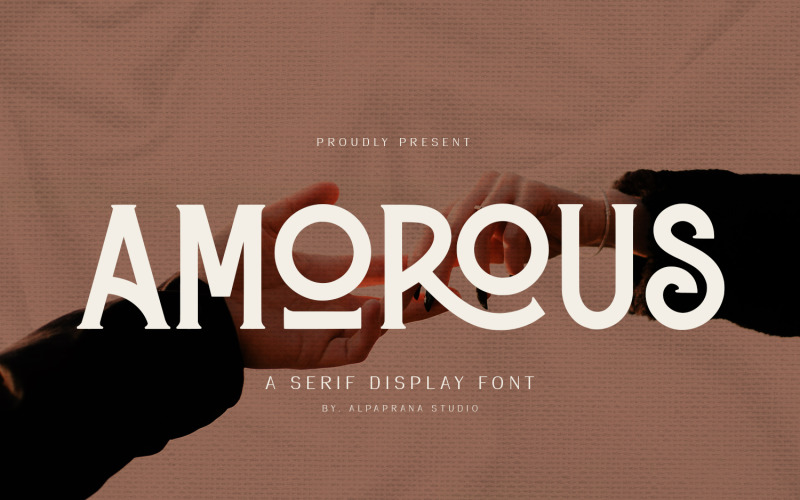 Amorous - дисплейний шрифт із зарубками