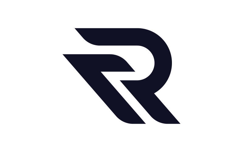 Modelo de logotipo de design de logotipo de letra R, símbolo de vetor de logotipo criativo R V7