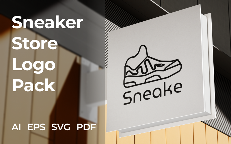 Sneaker - Plantilla de paquete de logotipos para tienda de zapatillas