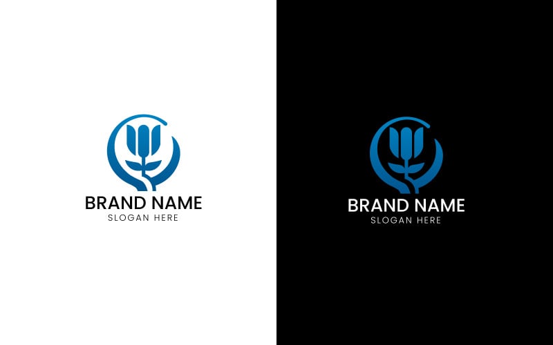 Logotipo floral letra C-08-252