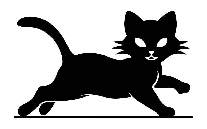 vector de silueta de gato para camiseta