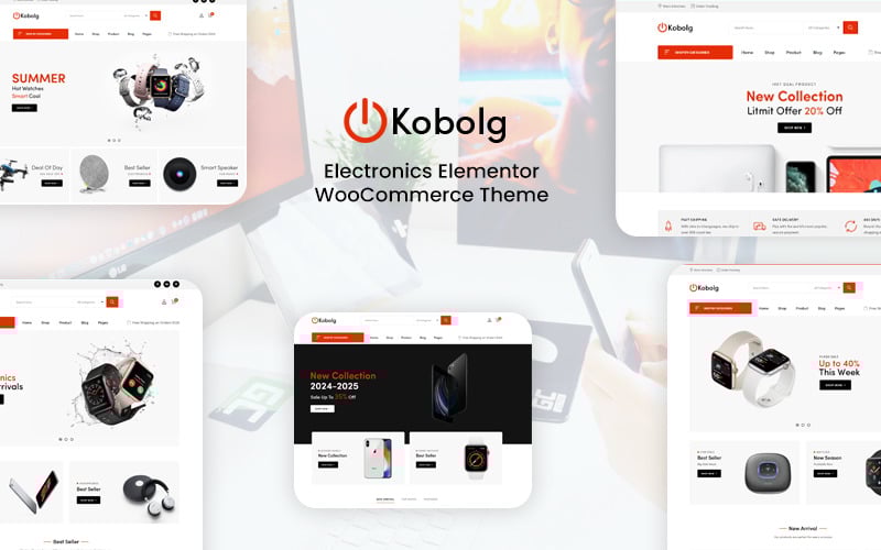 Kobolg - Tema WooCommerce per Elementor elettronico