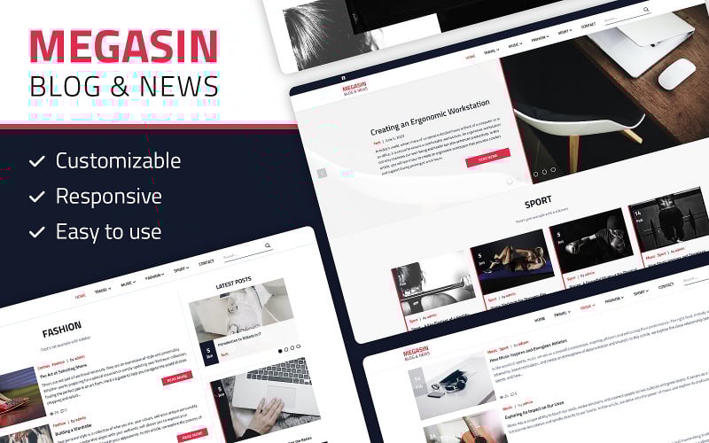 Megasin - Thème WordPress pour blogs, magazines et actualités