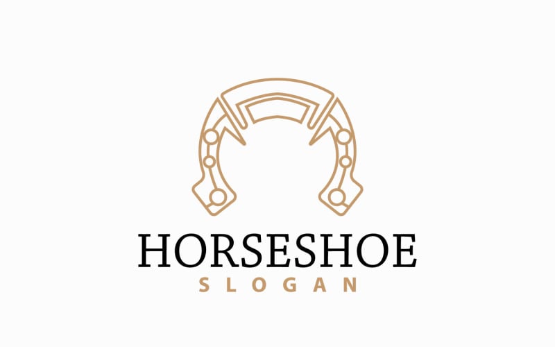 Hoefijzer Logo Paard Vector Vintage ElegantV10