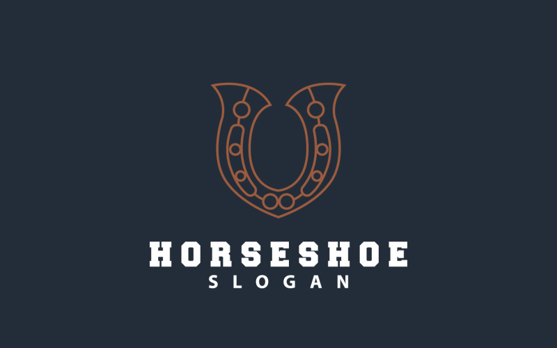 Horseshoe Logo Horse Vector Vintage ElegantV12