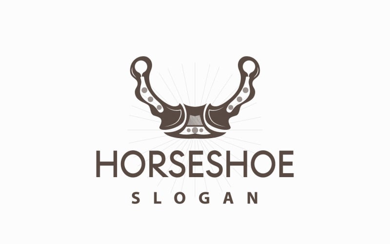 Horseshoe Logo Horse Vector Vintage ElegantV6