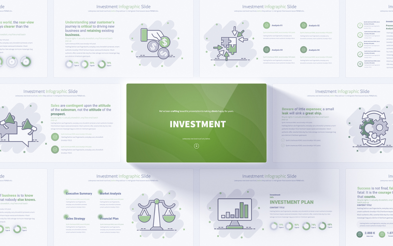 Infographie PowerPoint sur les investissements engageants