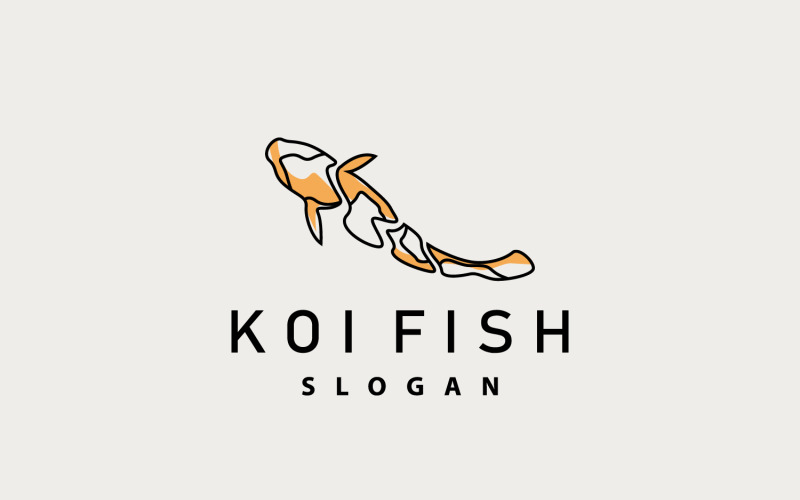 Koi Fish Logo Design Ilustração vetorial de peixeV5