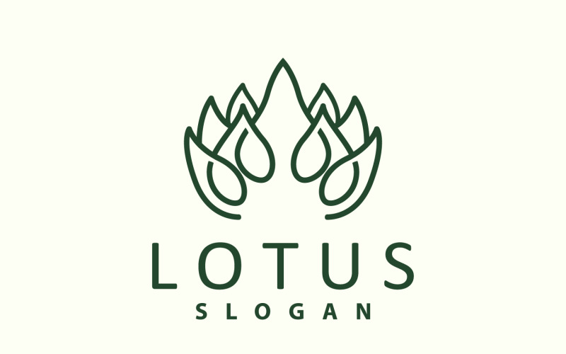 Lotus Logo Bloem Plant Vector OntwerpV2