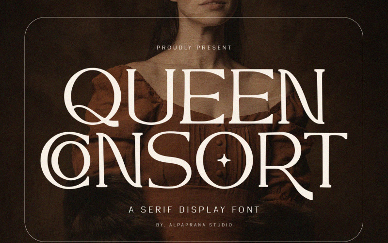 Queen Consort - Serif-displaylettertype