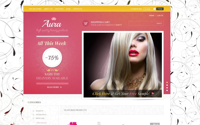 Beauty Store VirtueMart Vorlage