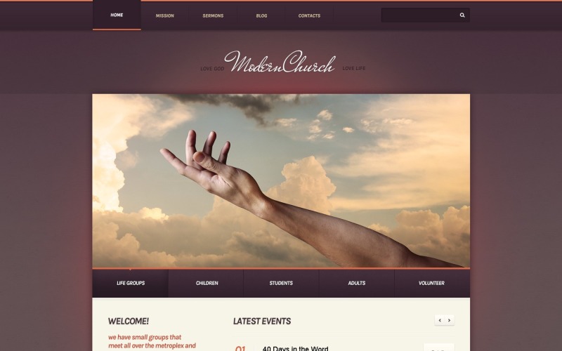 Modèle Drupal de l'église moderne