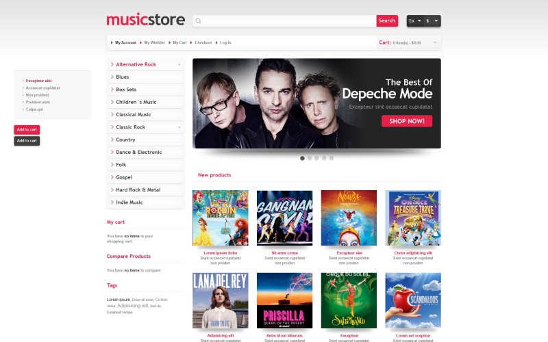 Responsive Music Store Magento Theme