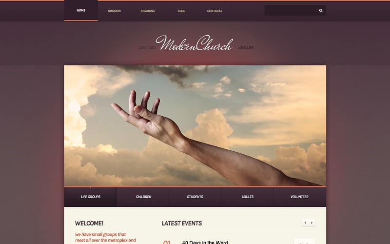 现代教堂Drupal模板