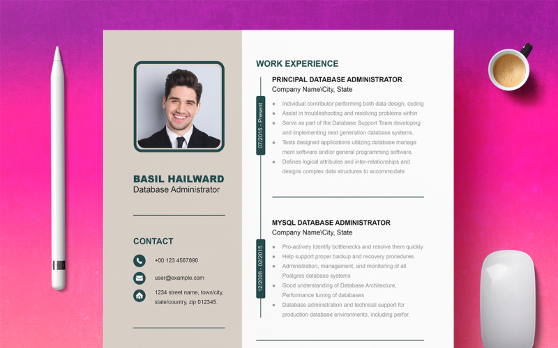 Creatief CV-sjabloonontwerp